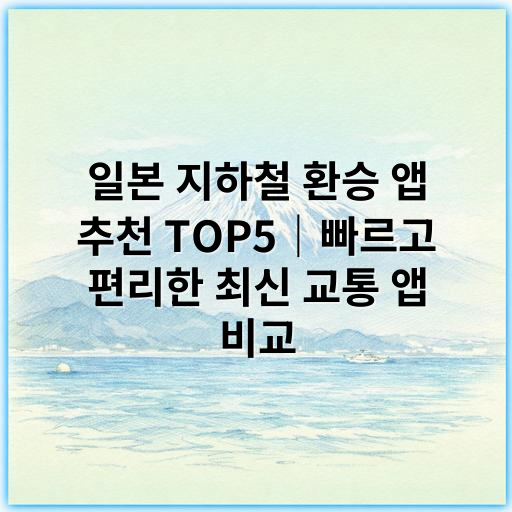 일본 지하철 환승 앱 추천 TOP5|빠르고 편리한 최신 교통 앱 비교 - 일본 지하철 환승 앱 추천에서 가장 중요한 핵심 키워드는
"일본 지하철 환승 최적 경로"입니다.